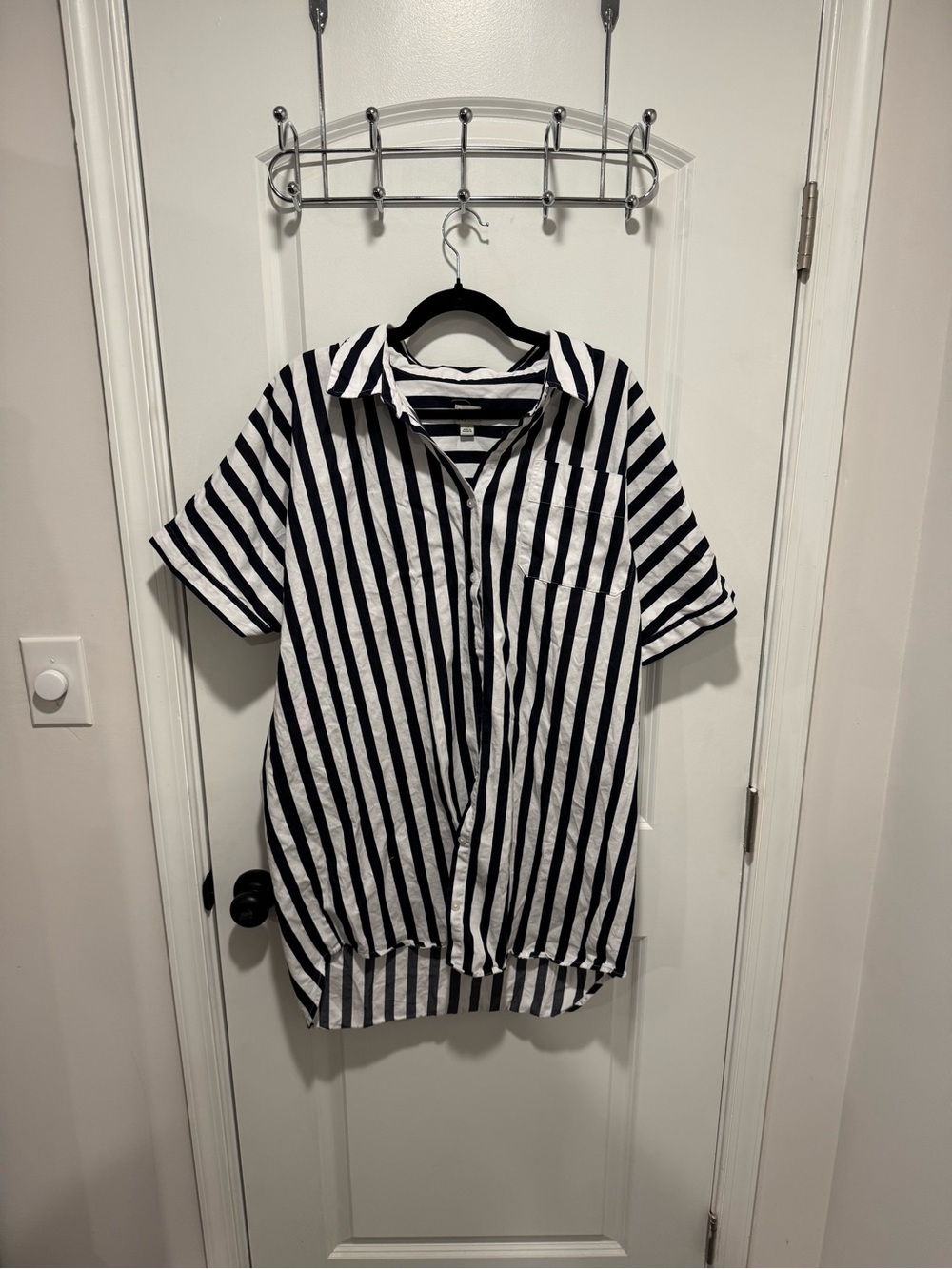 a new day Black and White Striped Midi Dress